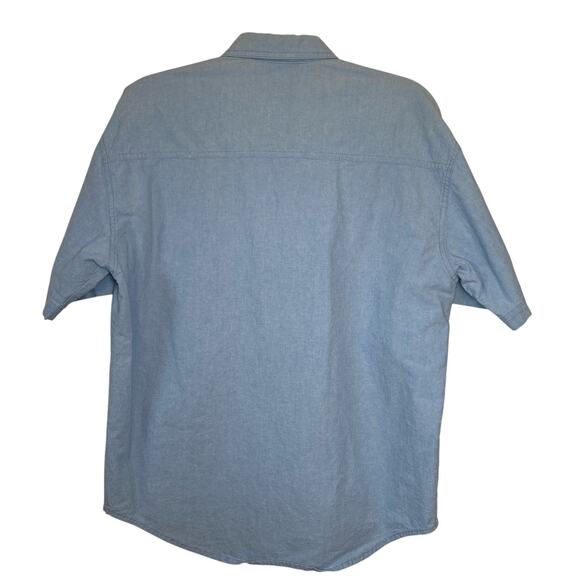 Cricket of the Creek Womens short sleeve denim button up Embroidered Stars VTG M - Picture 2 of 14